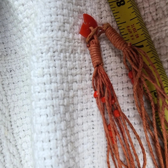 Handcrafted macrame sand dollar necklace - Picture 3 of 7